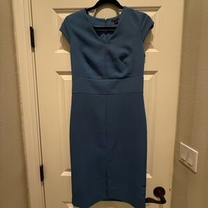 Ann Taylor Elegant Blue Midi Dress